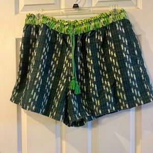 Aerie Cotton Linen Drawstring Loose Beach Shorts